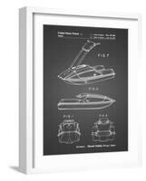 PP1076-Black Grid Suzuki Jet Ski Patent Poster-Cole Borders-Framed Giclee Print