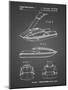 PP1076-Black Grid Suzuki Jet Ski Patent Poster-Cole Borders-Mounted Giclee Print