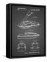 PP1076-Black Grid Suzuki Jet Ski Patent Poster-Cole Borders-Framed Stretched Canvas