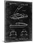PP1076-Black Grunge Suzuki Jet Ski Patent Poster-Cole Borders-Mounted Premium Giclee Print