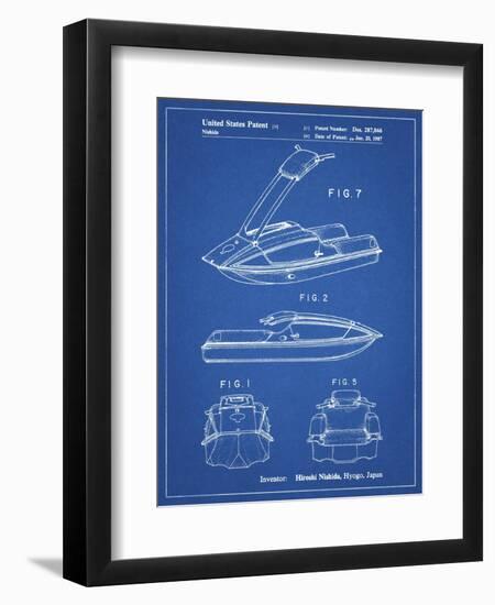 PP1076-Blueprint Suzuki Jet Ski Patent Poster-Cole Borders-Framed Premium Giclee Print