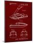 PP1076-Burgundy Suzuki Jet Ski Patent Poster-Cole Borders-Mounted Premium Giclee Print