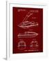 PP1076-Burgundy Suzuki Jet Ski Patent Poster-Cole Borders-Framed Giclee Print