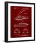 PP1076-Burgundy Suzuki Jet Ski Patent Poster-Cole Borders-Framed Giclee Print