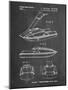 PP1076-Chalkboard Suzuki Jet Ski Patent Poster-Cole Borders-Mounted Giclee Print