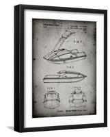 PP1076-Faded Grey Suzuki Jet Ski Patent Poster-Cole Borders-Framed Giclee Print