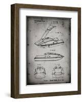 PP1076-Faded Grey Suzuki Jet Ski Patent Poster-Cole Borders-Framed Premium Giclee Print