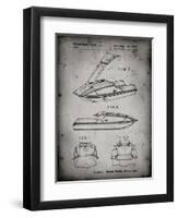 PP1076-Faded Grey Suzuki Jet Ski Patent Poster-Cole Borders-Framed Premium Giclee Print