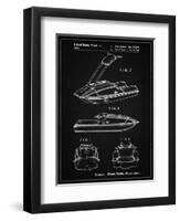 PP1076-Vintage Black Suzuki Jet Ski Patent Poster-Cole Borders-Framed Premium Giclee Print