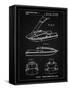 PP1076-Vintage Black Suzuki Jet Ski Patent Poster-Cole Borders-Framed Stretched Canvas