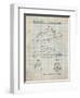 PP1077-Antique Grid Parchment Suzuki Wave Runner Patent Poster-Cole Borders-Framed Premium Giclee Print