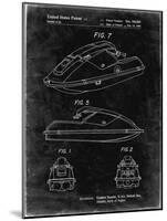 PP1077-Black Grunge Suzuki Wave Runner Patent Poster-Cole Borders-Mounted Giclee Print