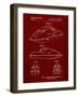 PP1077-Burgundy Suzuki Wave Runner Patent Poster-Cole Borders-Framed Giclee Print