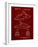 PP1077-Burgundy Suzuki Wave Runner Patent Poster-Cole Borders-Framed Giclee Print