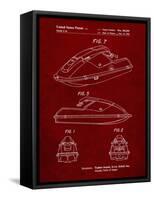 PP1077-Burgundy Suzuki Wave Runner Patent Poster-Cole Borders-Framed Stretched Canvas