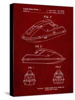 PP1077-Burgundy Suzuki Wave Runner Patent Poster-Cole Borders-Stretched Canvas