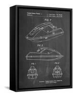 PP1077-Chalkboard Suzuki Wave Runner Patent Poster-Cole Borders-Framed Stretched Canvas