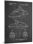 PP1077-Chalkboard Suzuki Wave Runner Patent Poster-Cole Borders-Mounted Giclee Print