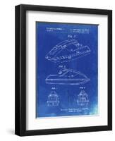 PP1077-Faded Blueprint Suzuki Wave Runner Patent Poster-Cole Borders-Framed Premium Giclee Print