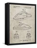 PP1077-Sandstone Suzuki Wave Runner Patent Poster-Cole Borders-Framed Stretched Canvas