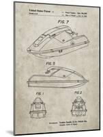 PP1077-Sandstone Suzuki Wave Runner Patent Poster-Cole Borders-Mounted Giclee Print