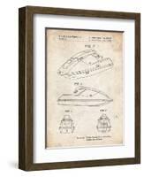 PP1077-Vintage Parchment Suzuki Wave Runner Patent Poster-Cole Borders-Framed Premium Giclee Print