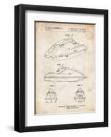 PP1077-Vintage Parchment Suzuki Wave Runner Patent Poster-Cole Borders-Framed Premium Giclee Print