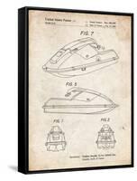 PP1077-Vintage Parchment Suzuki Wave Runner Patent Poster-Cole Borders-Framed Stretched Canvas