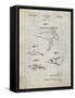 PP1079-Antique Grid Parchment Swim Fins Patent Poster-Cole Borders-Framed Stretched Canvas
