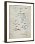PP1079-Antique Grid Parchment Swim Fins Patent Poster-Cole Borders-Framed Giclee Print