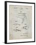 PP1079-Antique Grid Parchment Swim Fins Patent Poster-Cole Borders-Framed Giclee Print