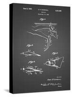 PP1079-Black Grid Swim Fins Patent Poster-Cole Borders-Stretched Canvas