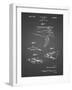 PP1079-Black Grid Swim Fins Patent Poster-Cole Borders-Framed Giclee Print