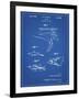 PP1079-Blueprint Swim Fins Patent Poster-Cole Borders-Framed Giclee Print