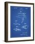 PP1079-Blueprint Swim Fins Patent Poster-Cole Borders-Framed Giclee Print