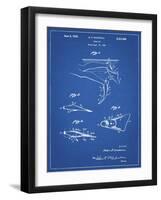 PP1079-Blueprint Swim Fins Patent Poster-Cole Borders-Framed Giclee Print