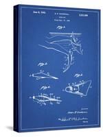 PP1079-Blueprint Swim Fins Patent Poster-Cole Borders-Stretched Canvas