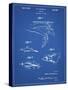 PP1079-Blueprint Swim Fins Patent Poster-Cole Borders-Stretched Canvas