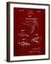 PP1079-Burgundy Swim Fins Patent Poster-Cole Borders-Framed Giclee Print