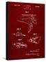 PP1079-Burgundy Swim Fins Patent Poster-Cole Borders-Stretched Canvas