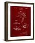 PP1079-Burgundy Swim Fins Patent Poster-Cole Borders-Framed Giclee Print