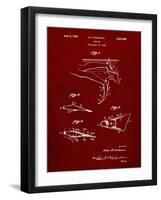 PP1079-Burgundy Swim Fins Patent Poster-Cole Borders-Framed Giclee Print