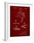 PP1079-Burgundy Swim Fins Patent Poster-Cole Borders-Framed Giclee Print