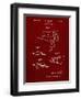 PP1079-Burgundy Swim Fins Patent Poster-Cole Borders-Framed Giclee Print