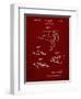 PP1079-Burgundy Swim Fins Patent Poster-Cole Borders-Framed Giclee Print