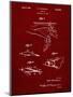 PP1079-Burgundy Swim Fins Patent Poster-Cole Borders-Mounted Giclee Print