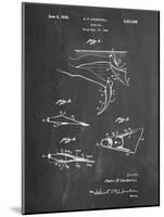 PP1079-Chalkboard Swim Fins Patent Poster-Cole Borders-Mounted Giclee Print