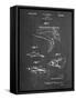 PP1079-Chalkboard Swim Fins Patent Poster-Cole Borders-Framed Stretched Canvas