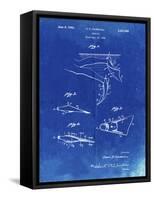 PP1079-Faded Blueprint Swim Fins Patent Poster-Cole Borders-Framed Stretched Canvas