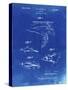 PP1079-Faded Blueprint Swim Fins Patent Poster-Cole Borders-Stretched Canvas